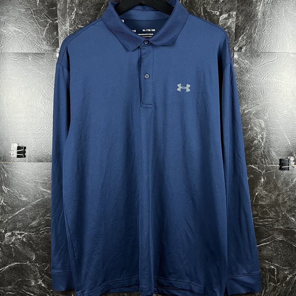 Under Armour Men's Blue Sleeve Polo Shirt XL